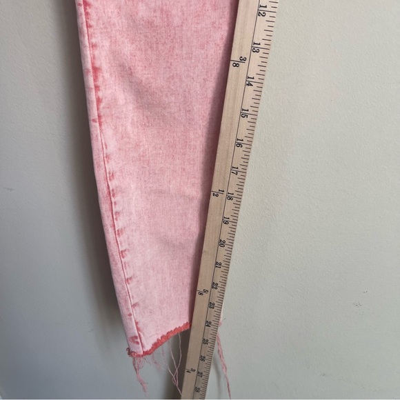 Sam Edelman The Stiletto High Rise Waist Crop Raw Hem Jeans Coral Tart‎ Size 25 - Picture 11 of 12